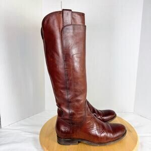 Frye Paige Tall Riding Boot Brown Women sz 7B